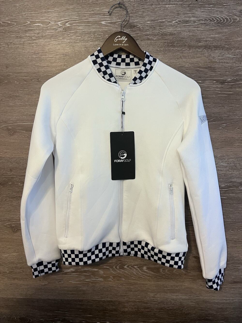 Foray Golf Women Jacket White Size Small Neoprene Bomber Natures Way NEW